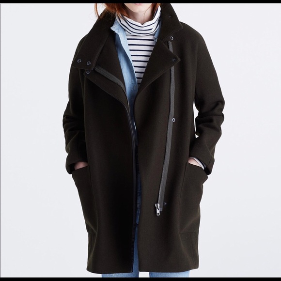ISO Madewell City Grid Coat in Black - size 2 - Picture 1 of 3